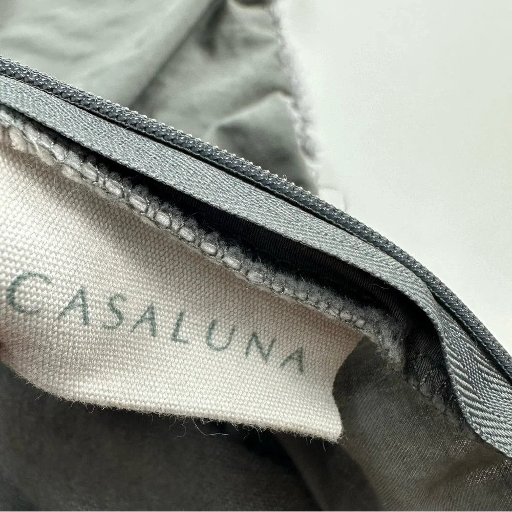 Casaluna Gray Linen Cotton Euro Pillow Sham